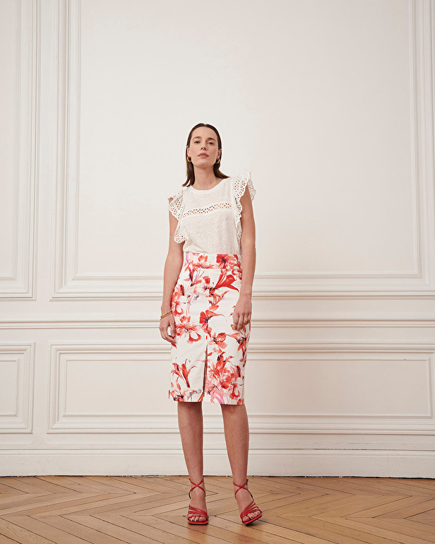 Jiana skirt Imprim&eacute; fleuri ZAPA