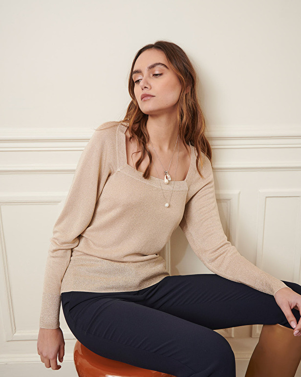 Naiya sweater Square collar ZAPA