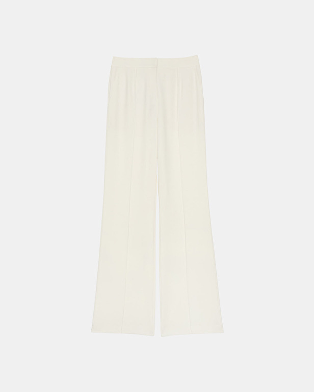 Periwinkle Pants Wide ecru crepe pants ZAPA