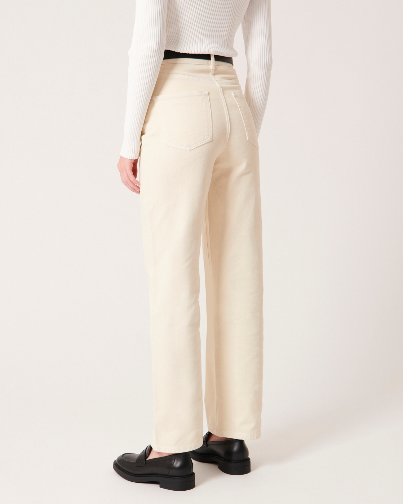 Jean Jerem Straight jeans in ecru cotton ZAPA
