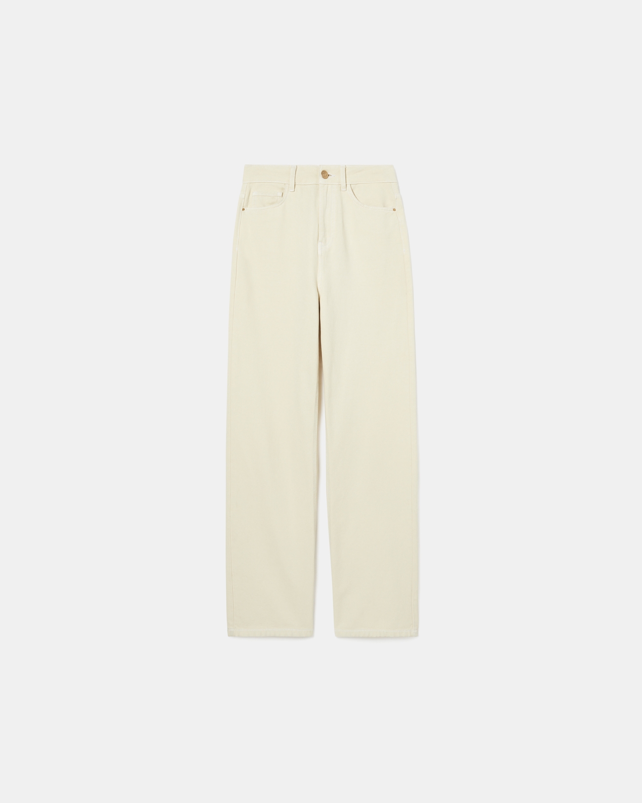 Jean Jerem Straight jeans in ecru cotton ZAPA