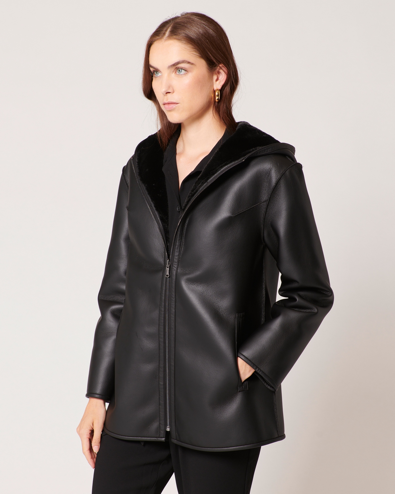 Milora coat Short black coat ZAPA