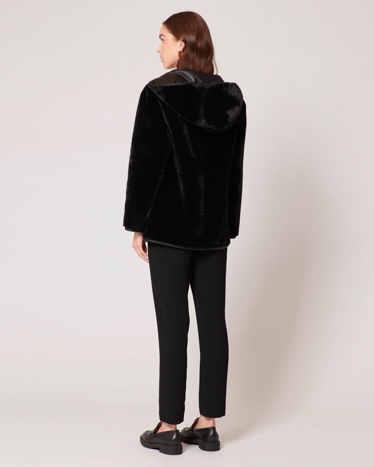Milora coat Short black coat ZAPA