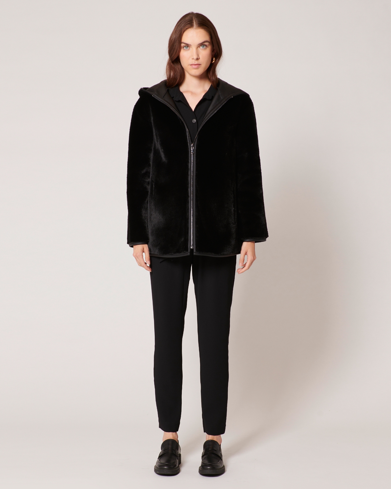 Milora coat Short black coat ZAPA