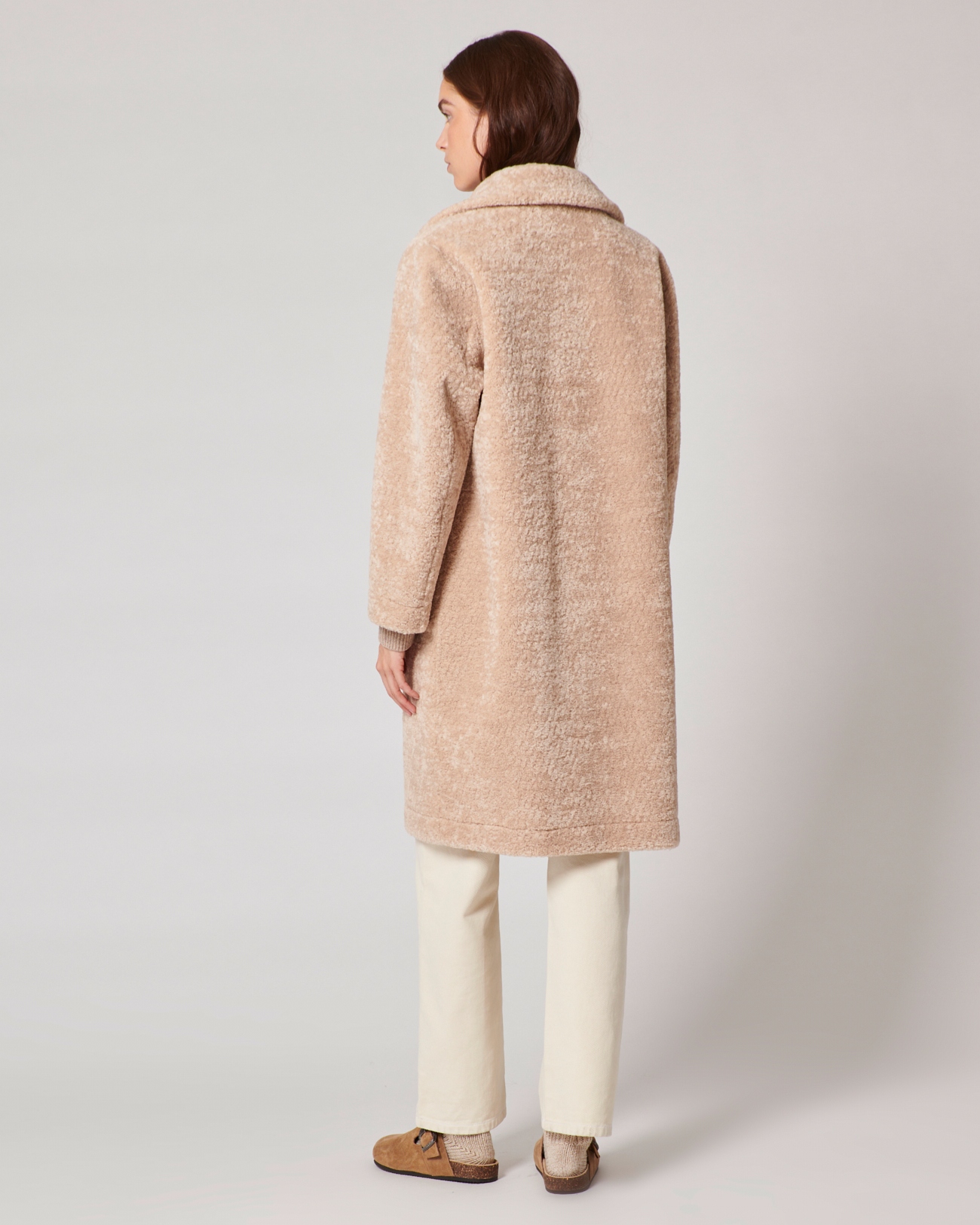 Mississippi Coat Long ecru faux fur coat ZAPA