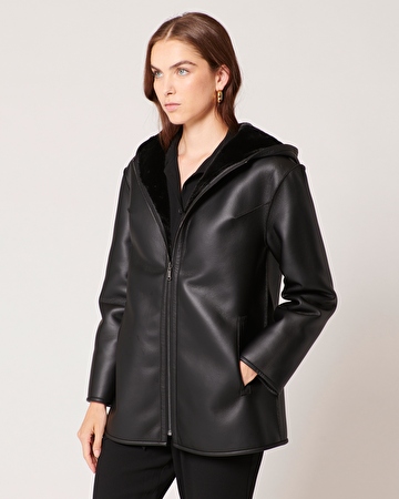 Milora coat Short black coat ZAPA
