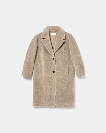 Mississippi Coat Long ecru faux fur coat ZAPA
