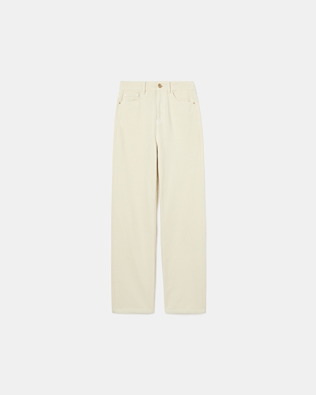 Jean Jerem Straight jeans in ecru cotton ZAPA