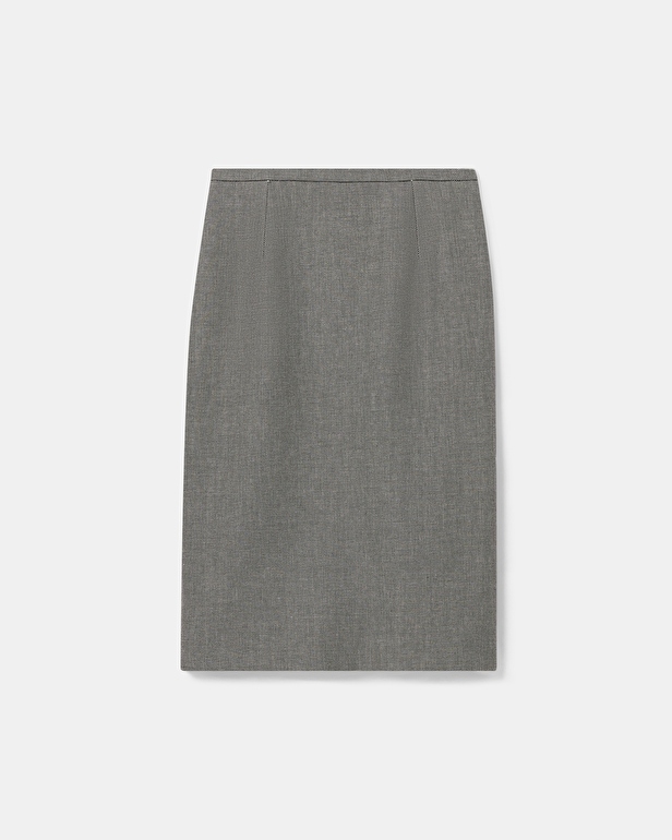 Jaden Skirt Black straight cut midi skirt ZAPA