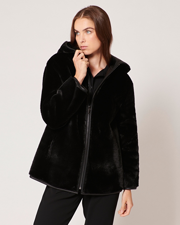Milora coat Short black coat ZAPA