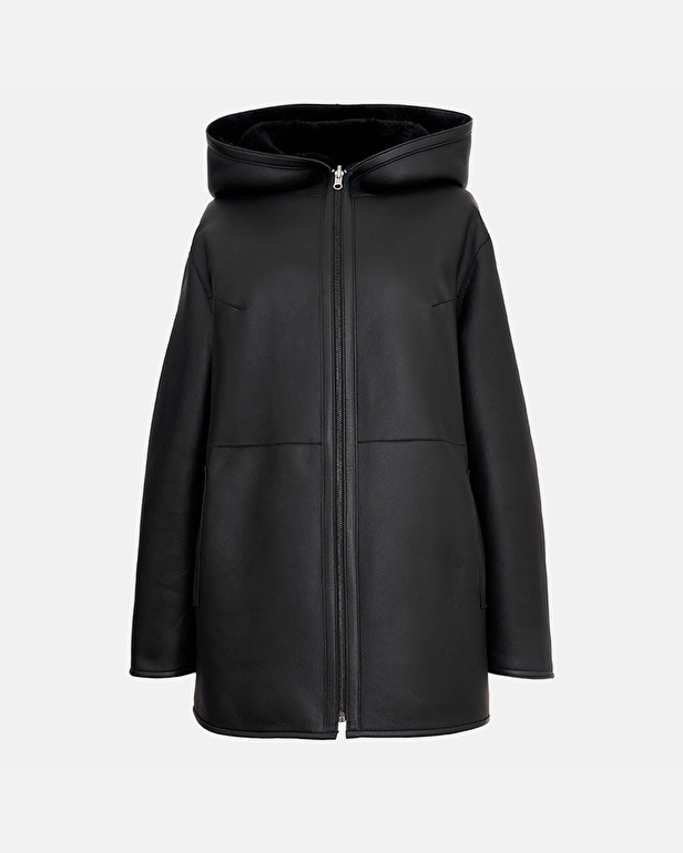 Milora coat Short black coat ZAPA
