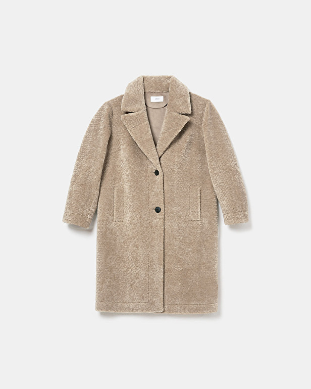 Mississippi Coat Long ecru faux fur coat ZAPA
