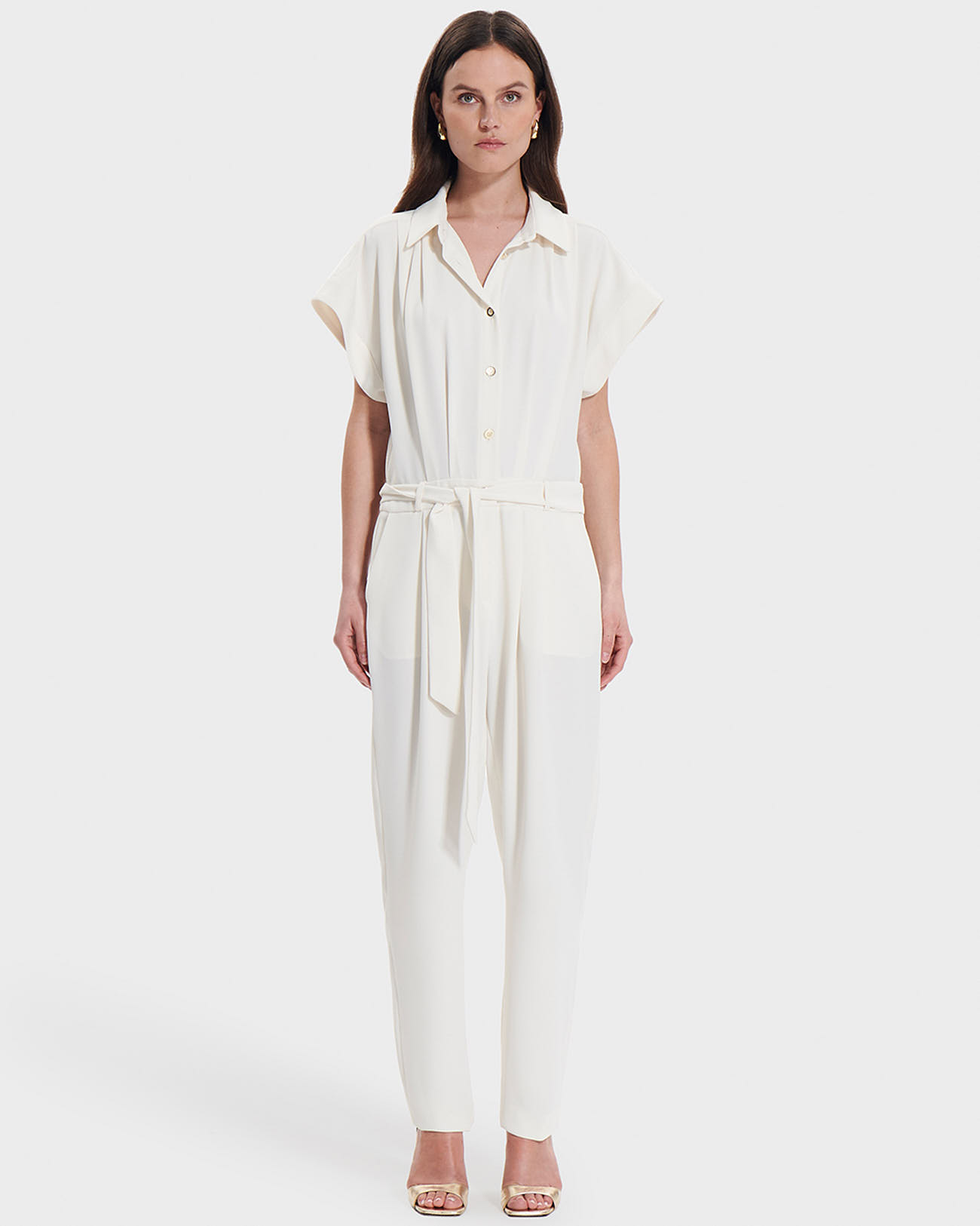 Carina jumpsuit Ecru shirt jumpsuit ZAPA