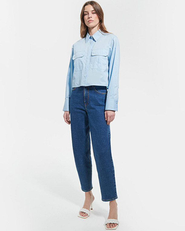 Camomile Shirt Short sky blue shirt ZAPA