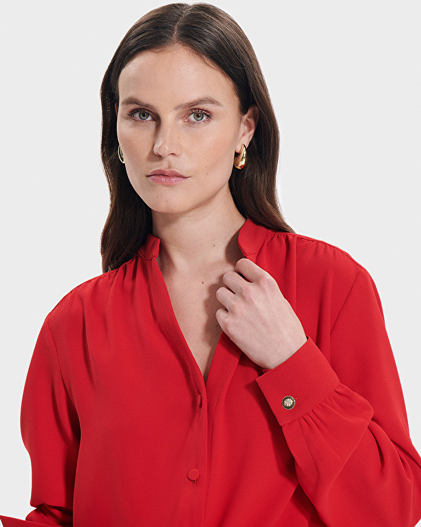 Tiberina blouse Red flowing shirt ZAPA