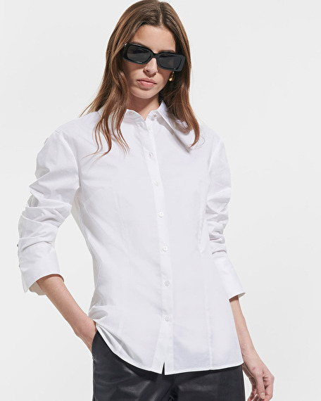 Coraline shirt white poplin shirt zapa