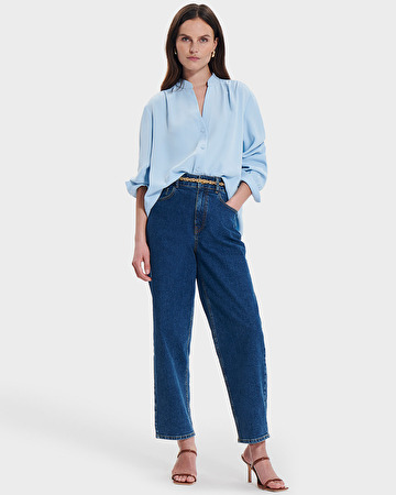 Tiberina blouse Sky blue flowing shirt ZAPA
