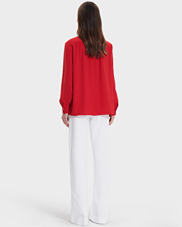 Tiberina blouse Red flowing shirt ZAPA