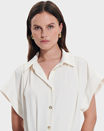 Carina jumpsuit Ecru shirt jumpsuit ZAPA