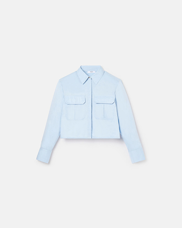 Camomile Shirt Short sky blue shirt ZAPA