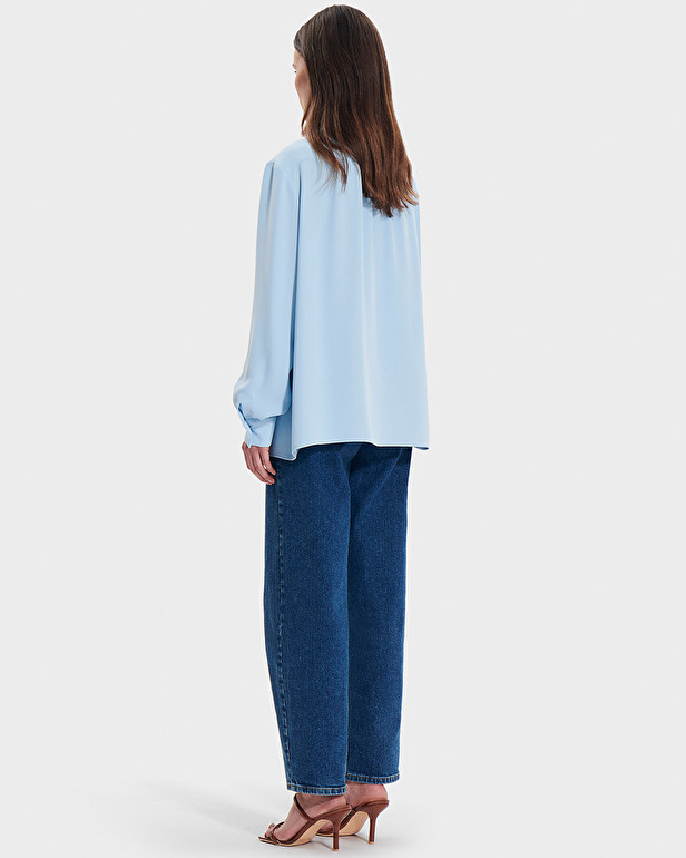 Tiberina blouse Sky blue flowing shirt ZAPA
