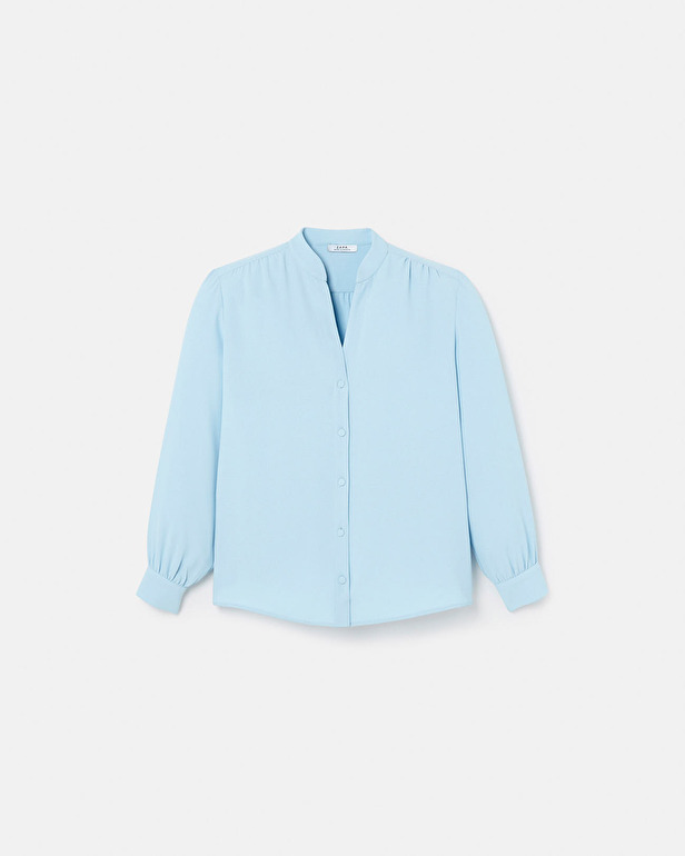 Tiberina blouse Sky blue flowing shirt ZAPA