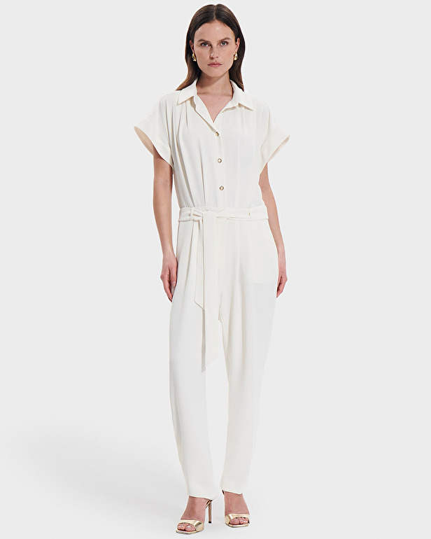 Carina jumpsuit Ecru shirt jumpsuit ZAPA