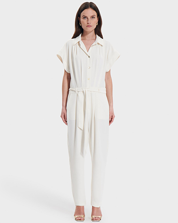 Carina jumpsuit Ecru shirt jumpsuit ZAPA