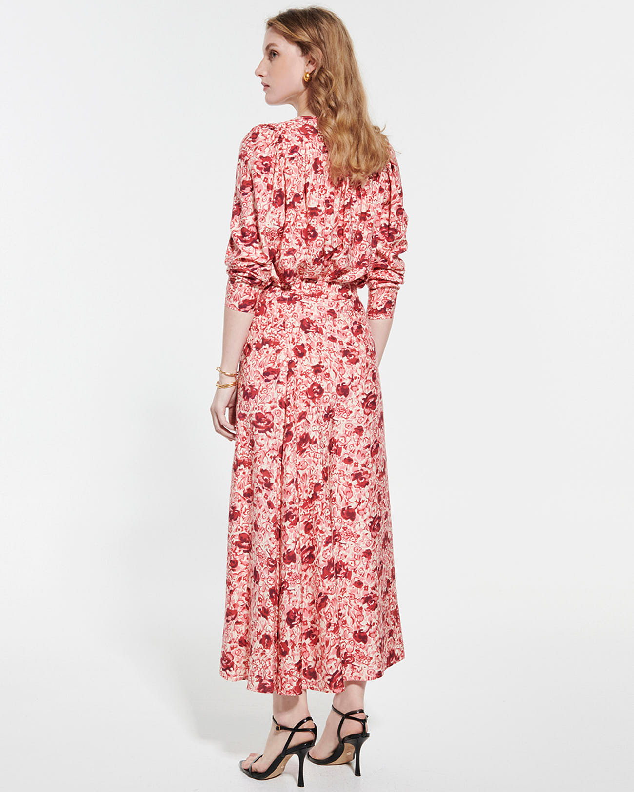 Babel shirt Fluid blouse with retro rose prints ZAPA