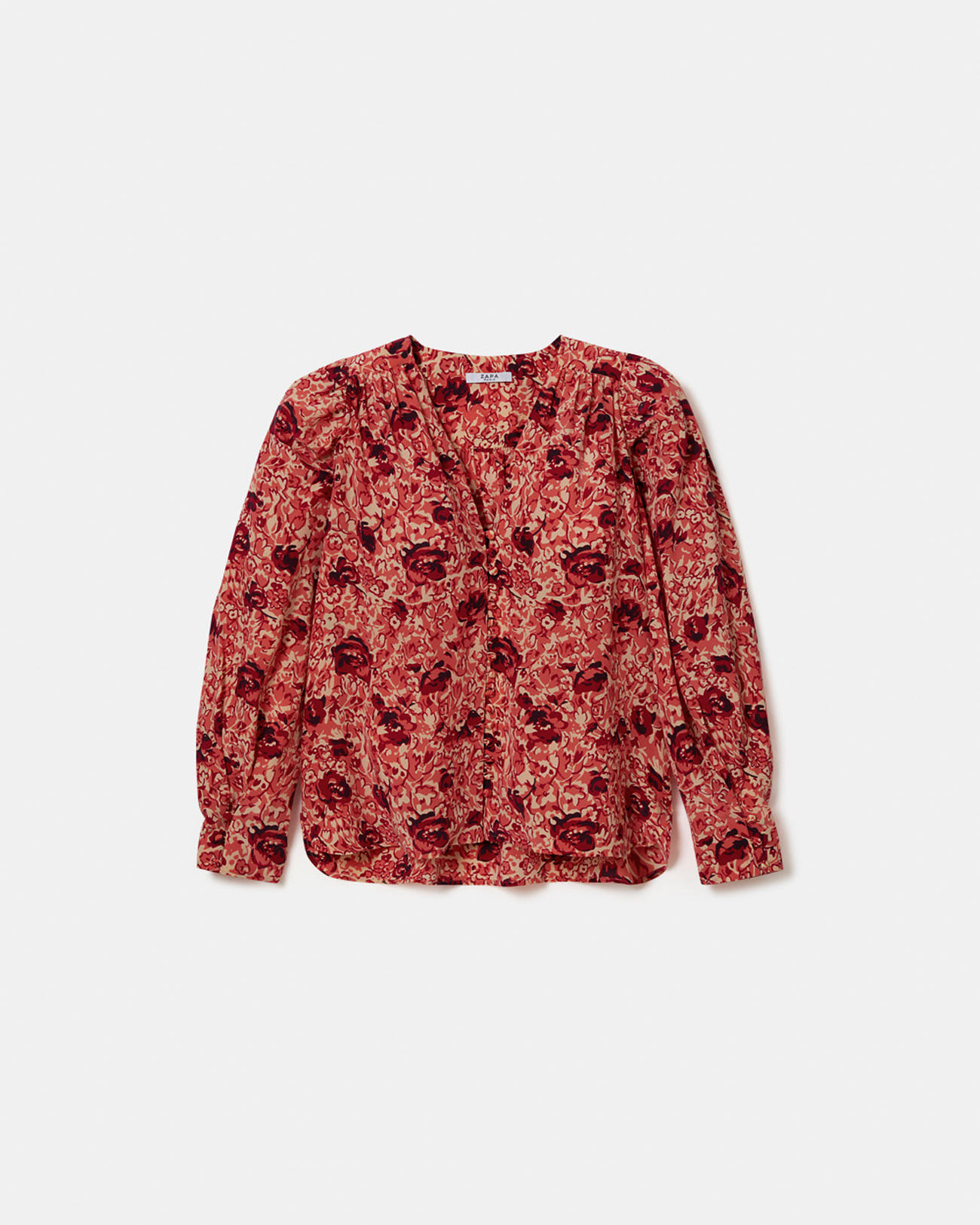 Babel shirt Fluid blouse with retro rose prints ZAPA