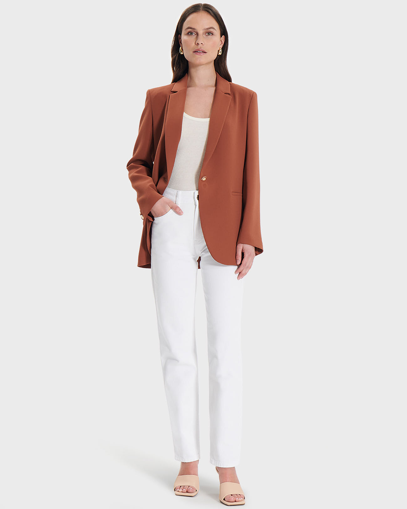 Jean Jayce White straight jeans ZAPA