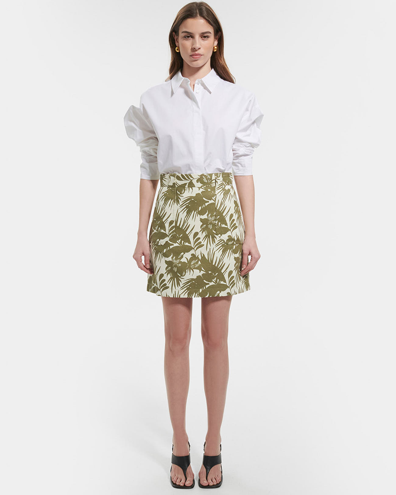Johanna skirt Tropical print straight skirt ZAPA