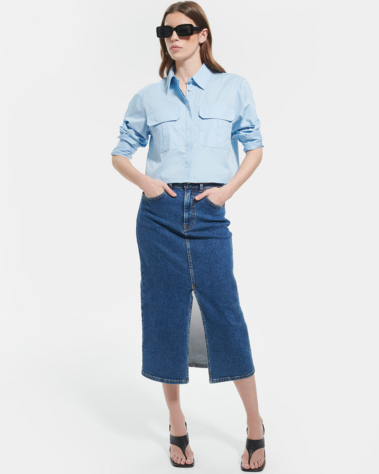 Jude skirt Long denim skirt ZAPA