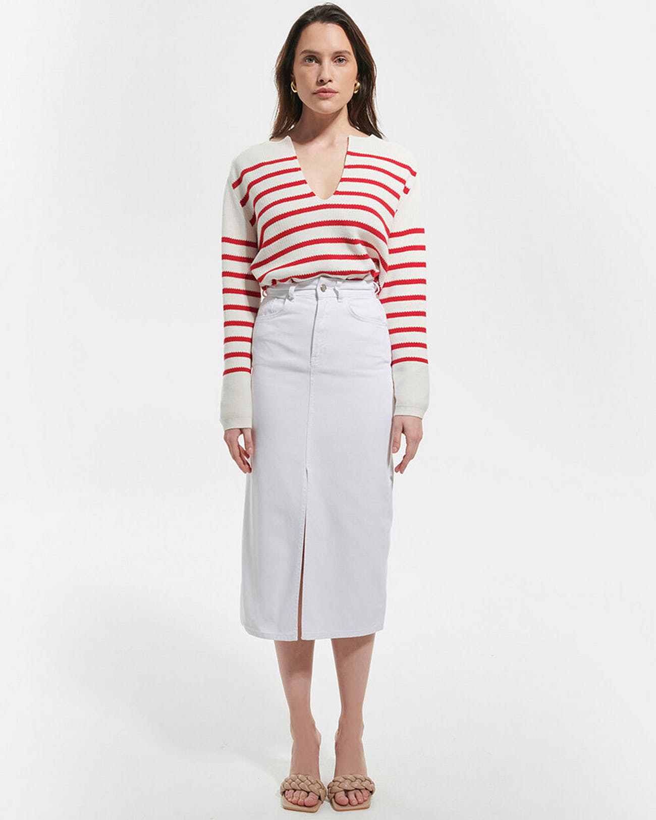 Jude skirt Long white skirt ZAPA