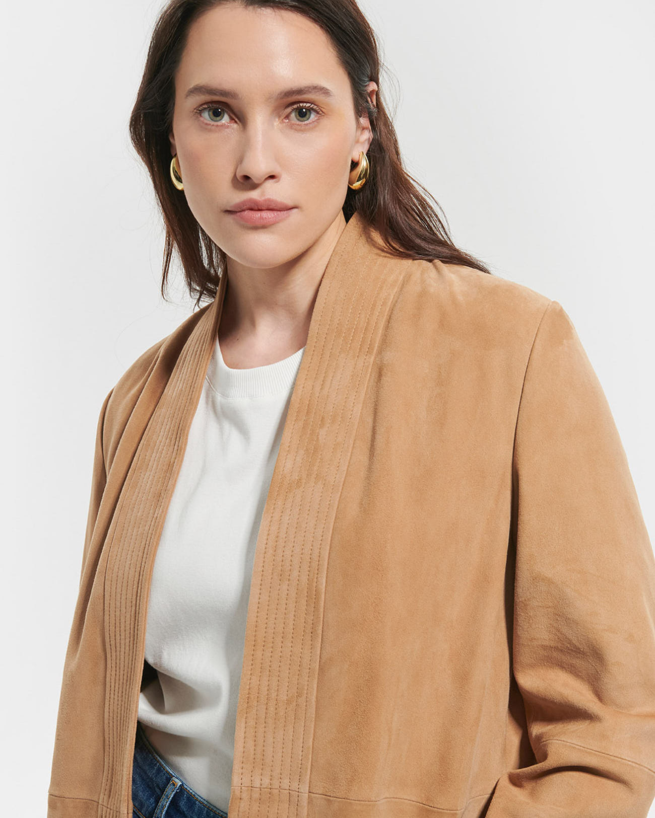 Marleya coat Beige suede coat ZAPA
