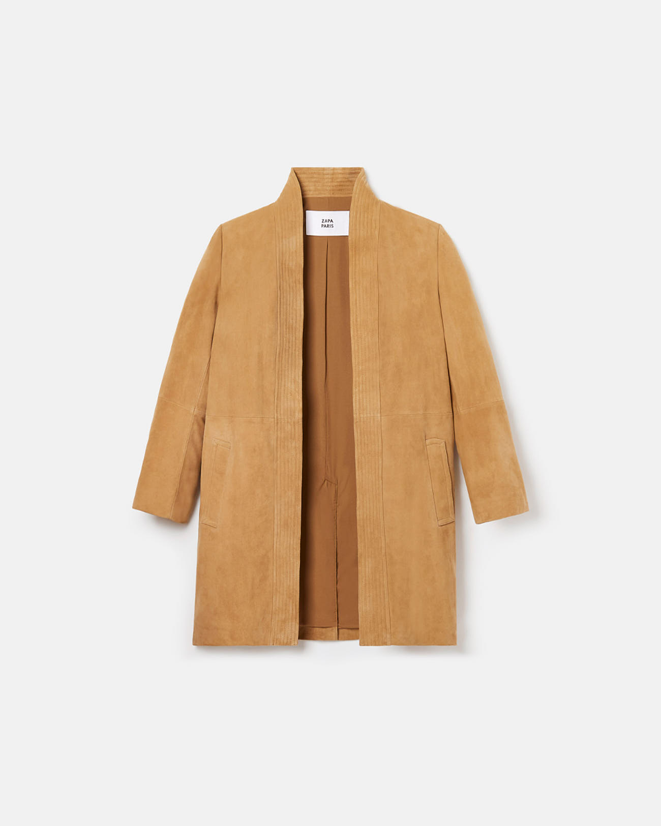 Marleya coat Beige suede coat ZAPA