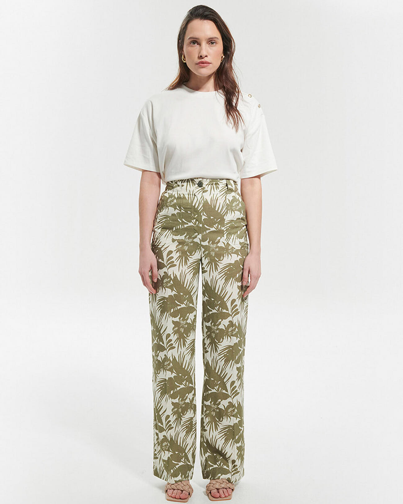 Pampelonne pants Tropical print light pants ZAPA