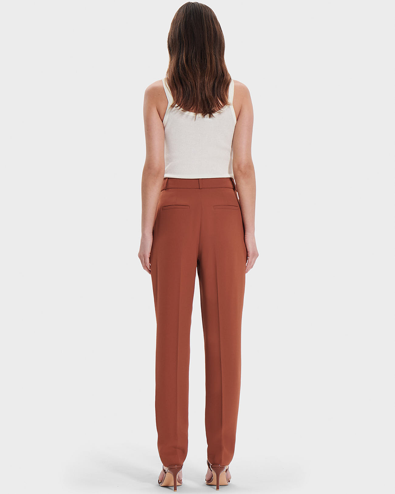 Pona pants Rust pleated pants ZAPA
