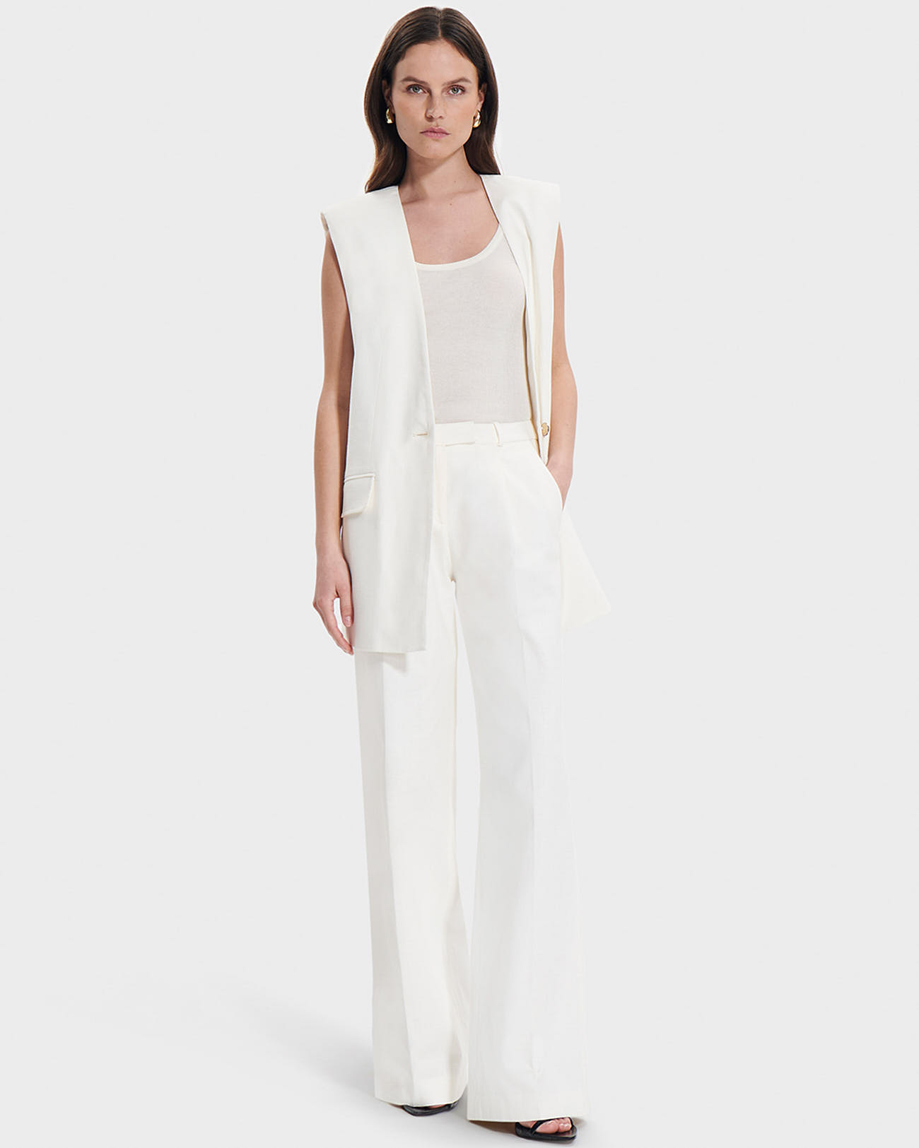 Pleyel pants Ecru flowing pants ZAPA
