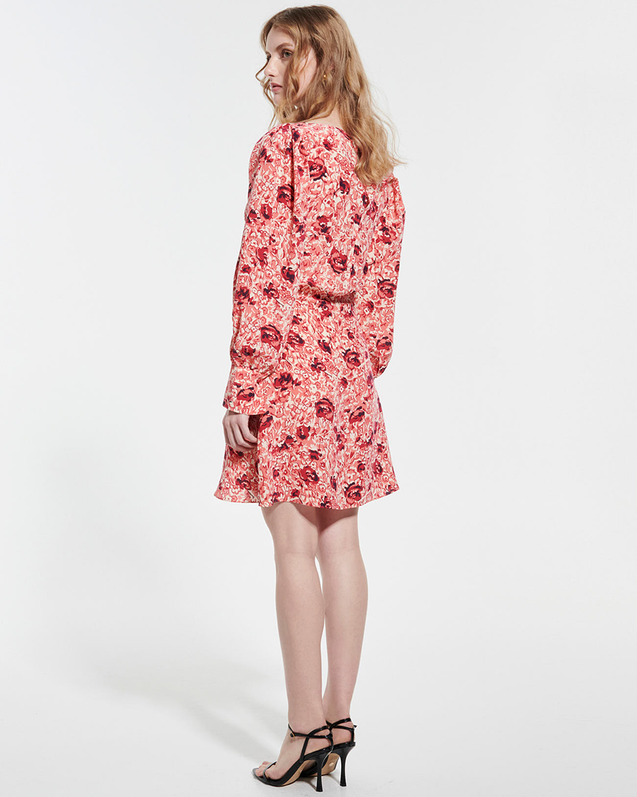 Ranae dress Short fluid dress with long balloon sleeves ZAPA