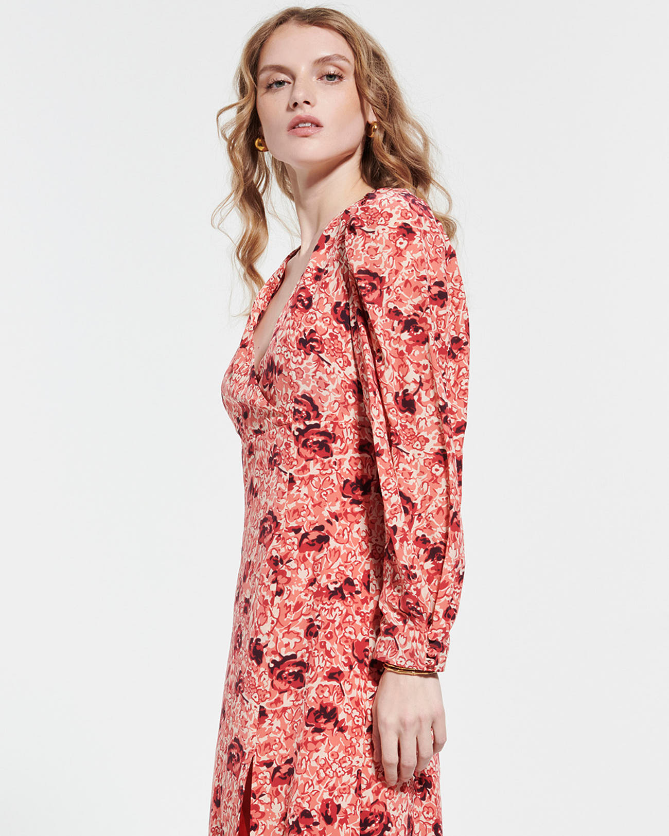 Rahina dress Vintage rose print wrap dress ZAPA
