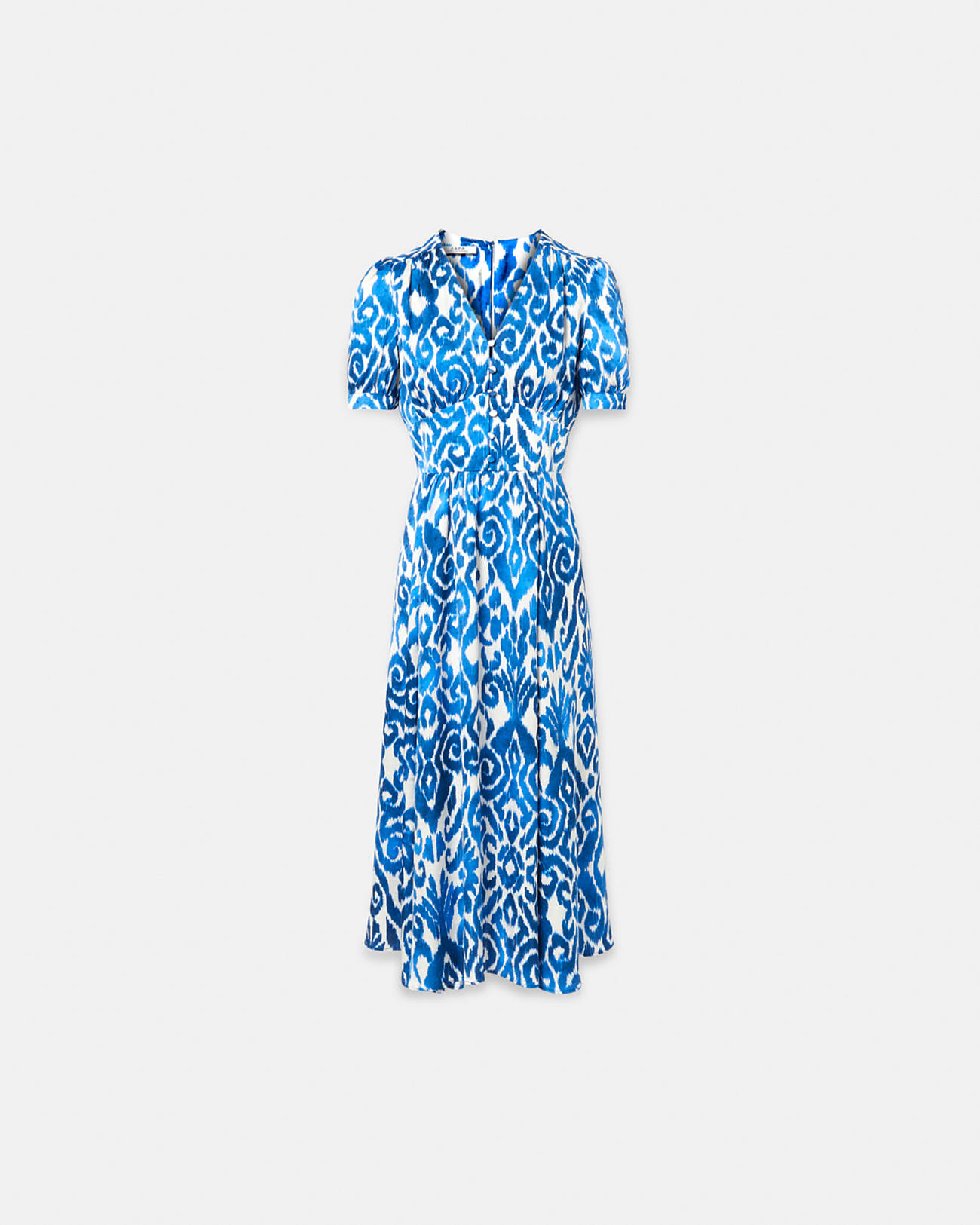 Rafinity dress Long flared dress with blue print ZAPA