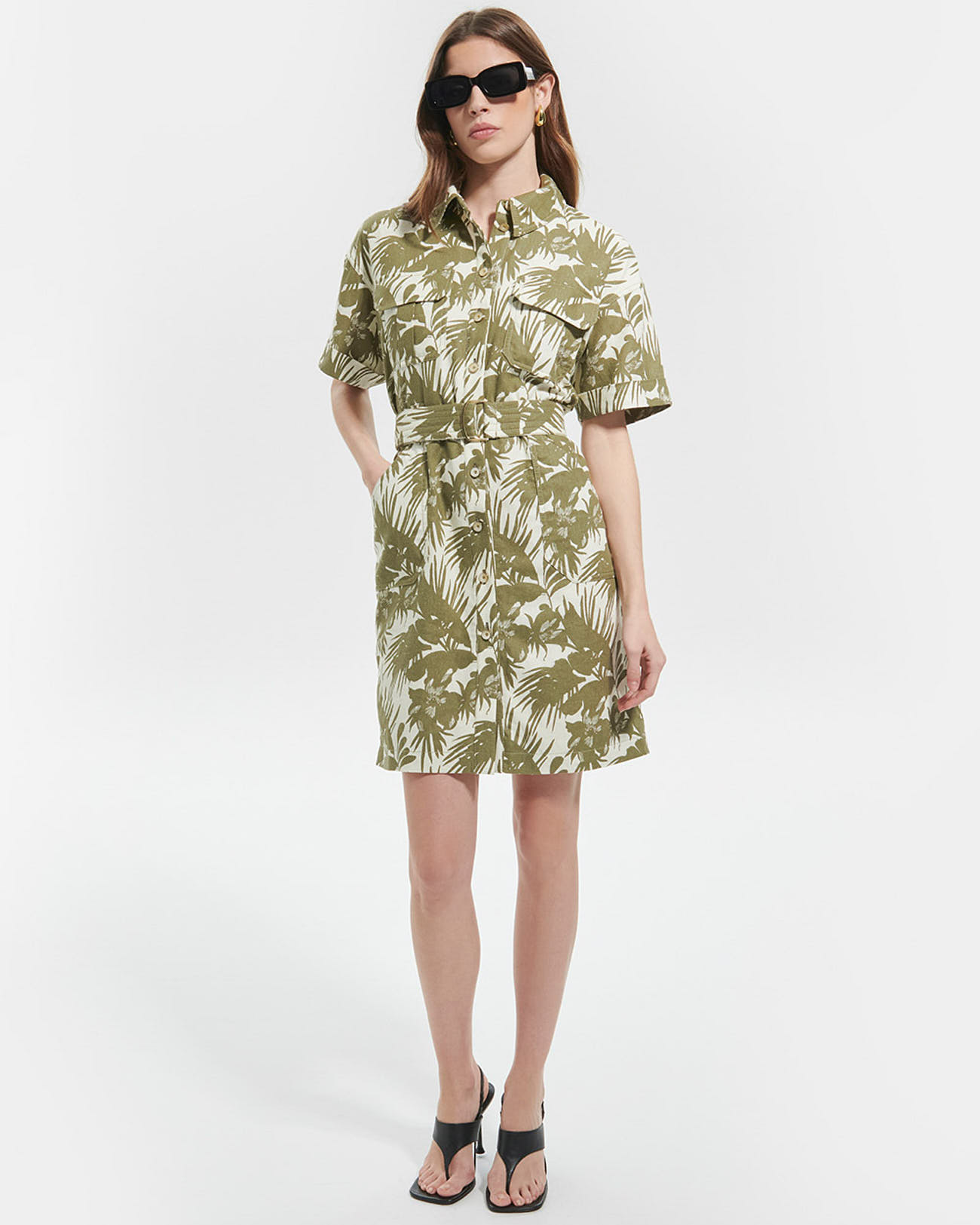 Royo dress Tropical print safari dress ZAPA