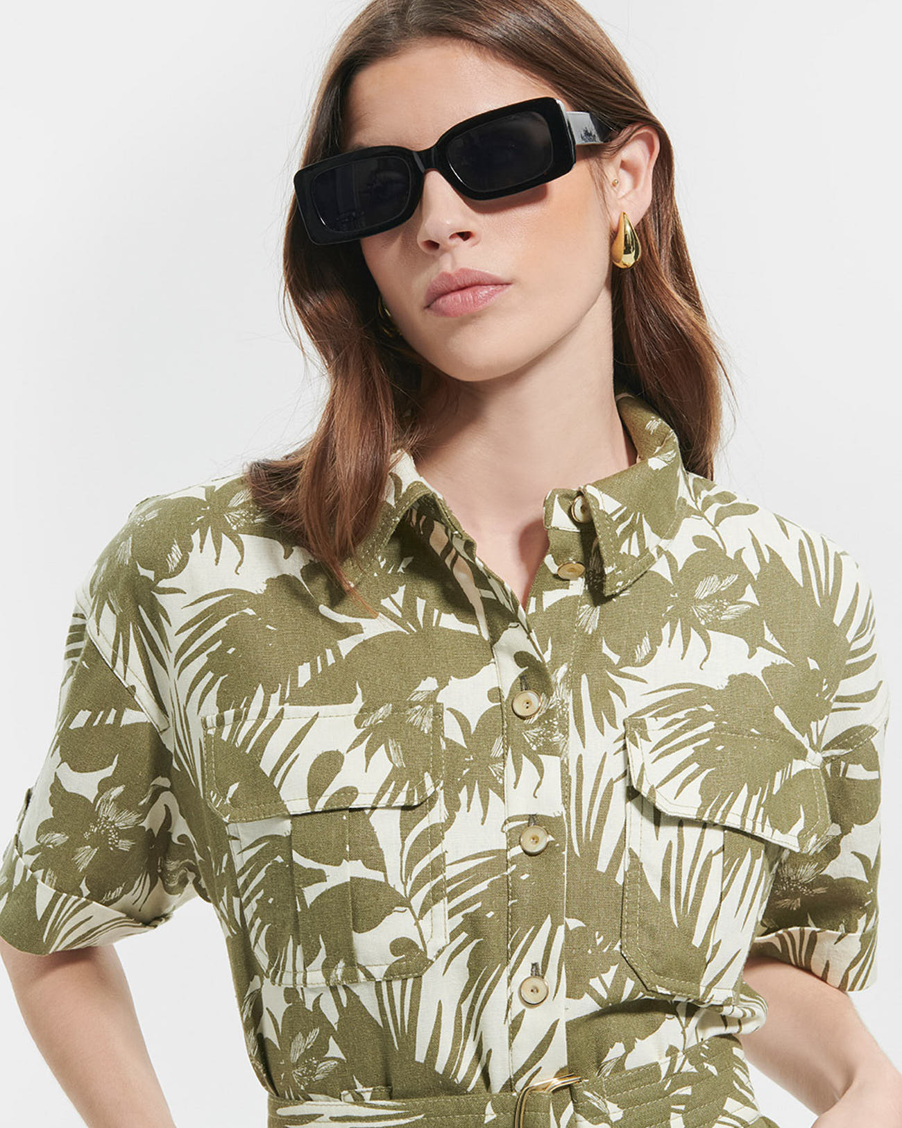 Royo dress Tropical print safari dress ZAPA