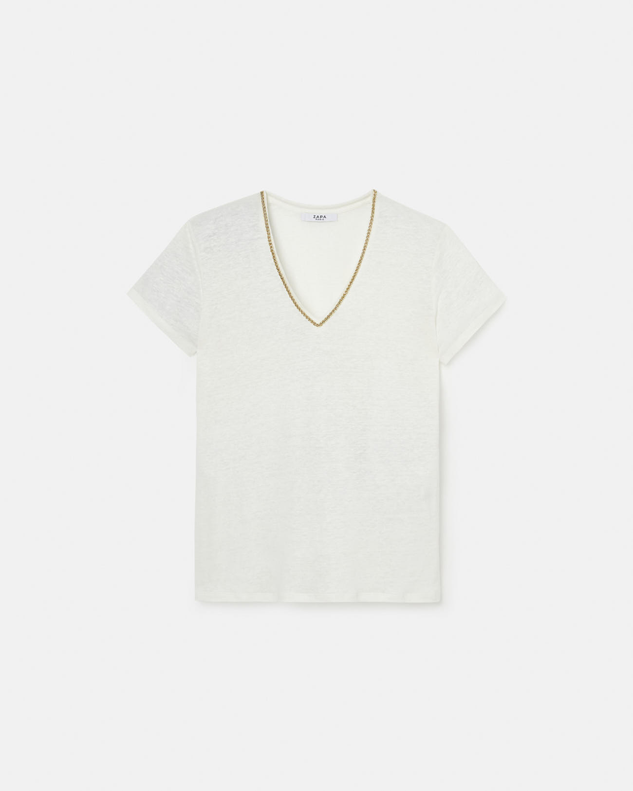 Top Tasmania Ecru jersey top ZAPA