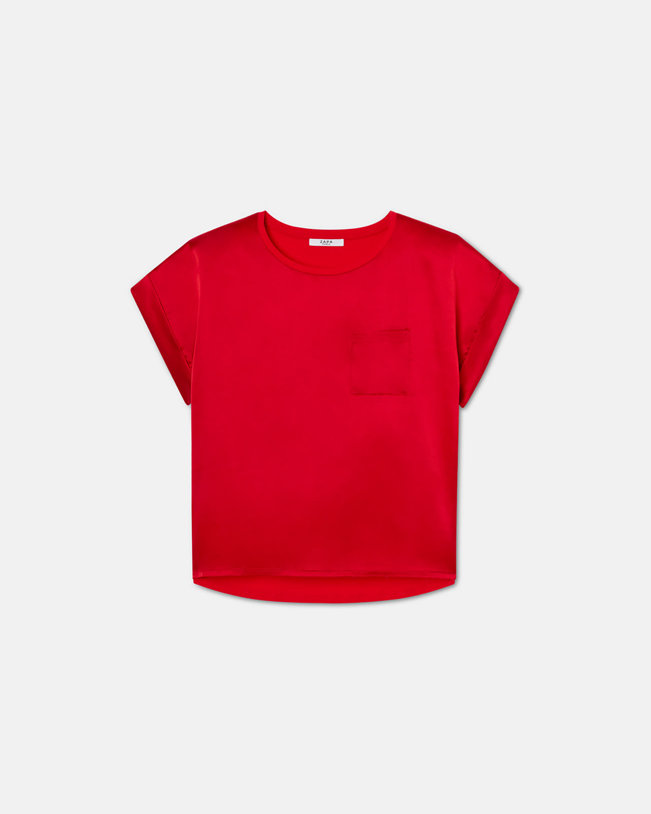 Theo top Red satin top ZAPA