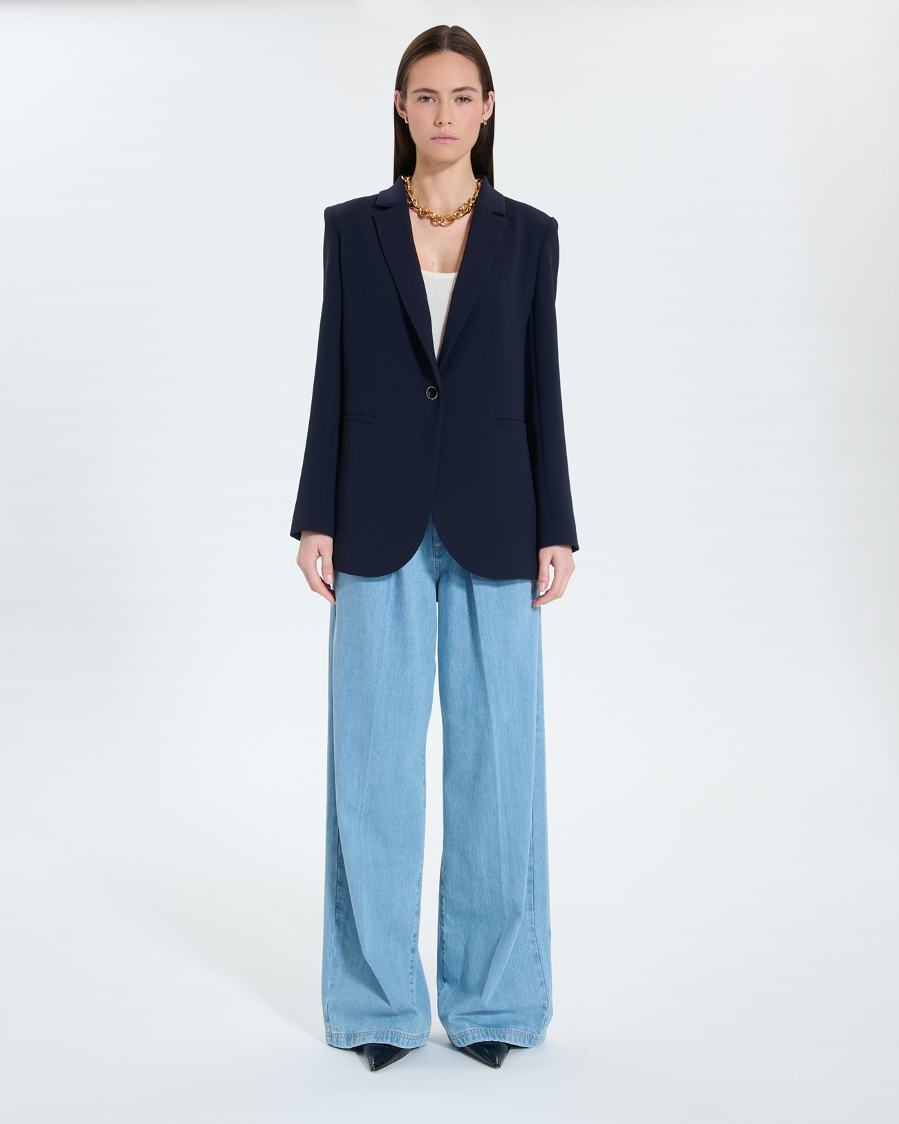 Victorina jacket Nocturnal crepe suit jacket ZAPA