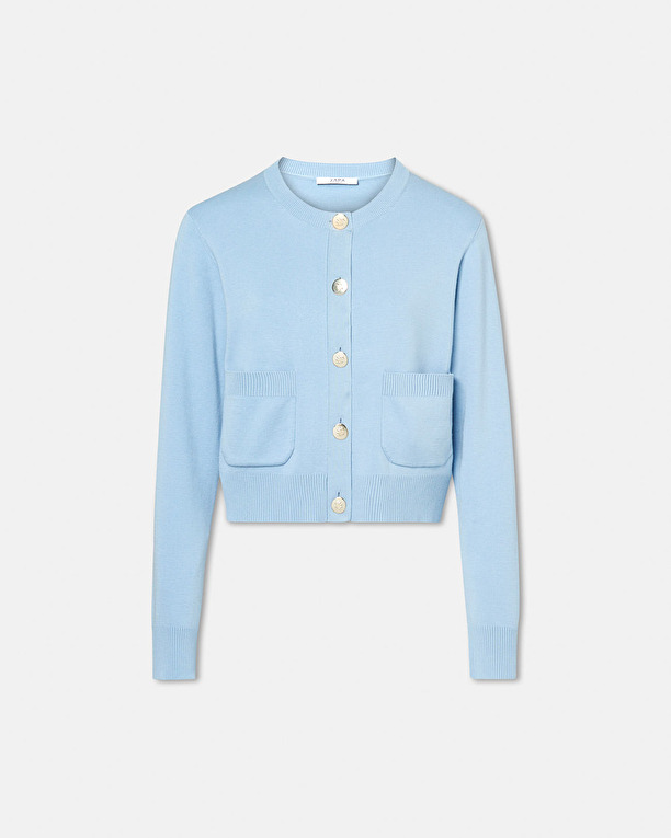 Gwendoline vest Sky blue fitted vest ZAPA