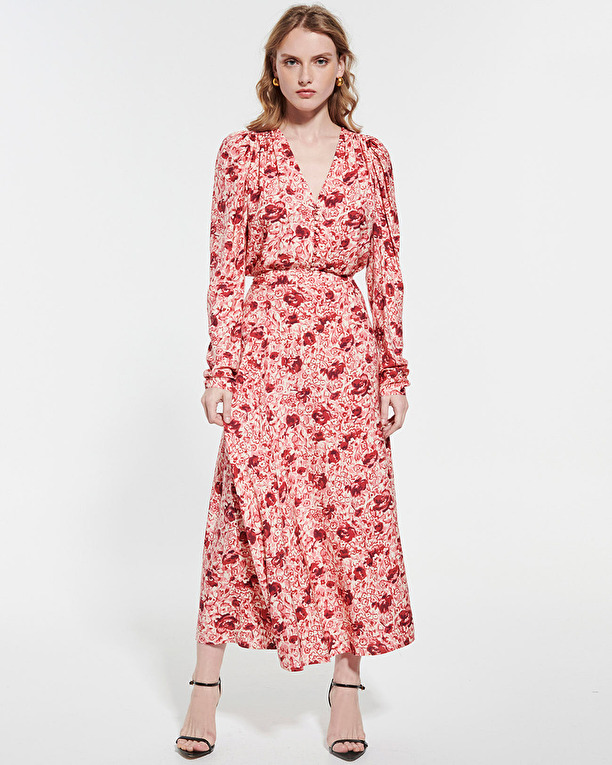 Babel shirt Fluid blouse with retro rose prints ZAPA