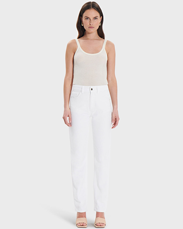 Jean Jayce White straight jeans ZAPA